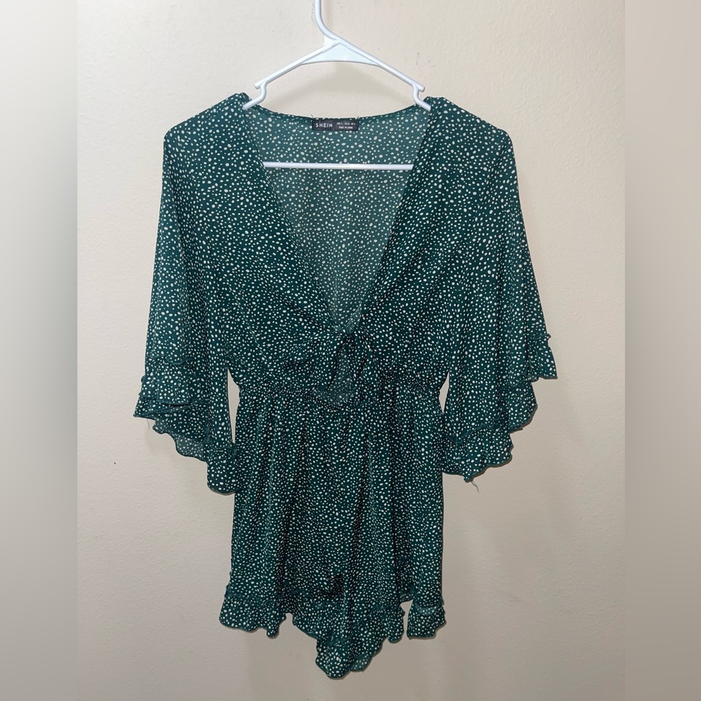 Green romper- size small